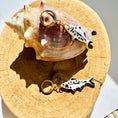 Load image into Gallery viewer, Handpainted White and Black Sardine Earrings
