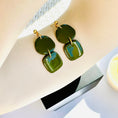 Load image into Gallery viewer, Green Organic Earrings
