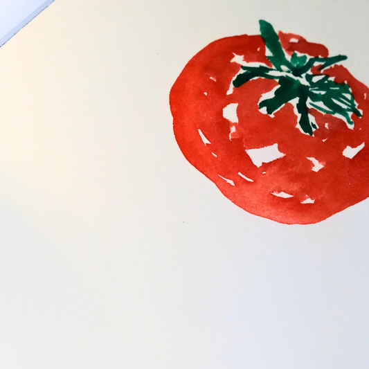 Singular Tomato Watercolor 7x10