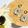 Load image into Gallery viewer, Handpainted Striped Clay Earrings
