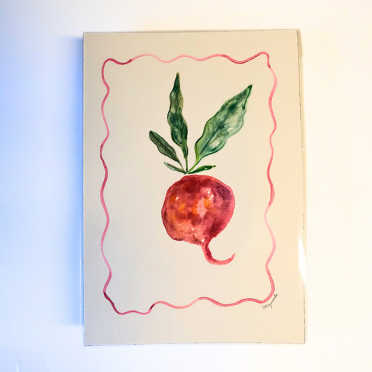 Radish Watercolor 7x10