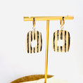 Load image into Gallery viewer, Handpainted Striped Clay Earrings
