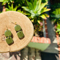 Load image into Gallery viewer, Green Organic Earrings
