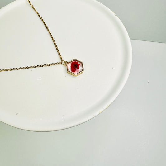 Bold Red Flower Necklace