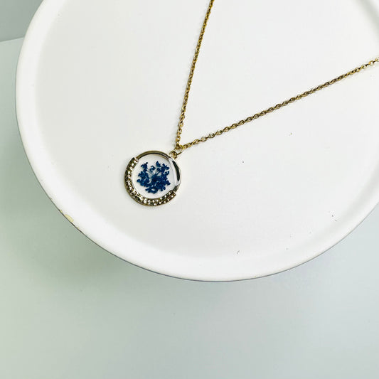 Blue Flower Necklace